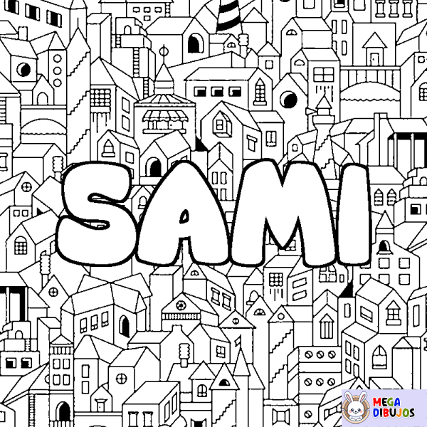 Coloración del nombre SAMI - decorado ciudad