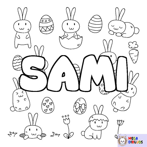 Coloración del nombre SAMI - decorado Pascua