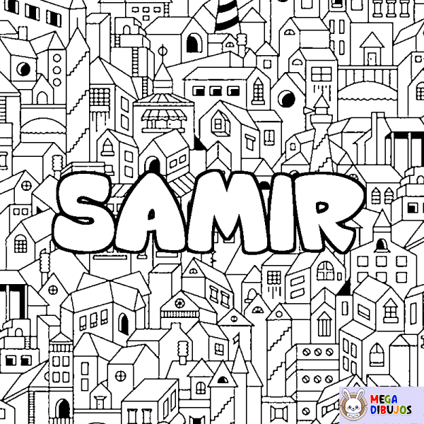 Coloración del nombre SAMIR - decorado ciudad