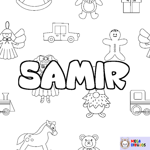 Coloración del nombre SAMIR - decorado juguetes