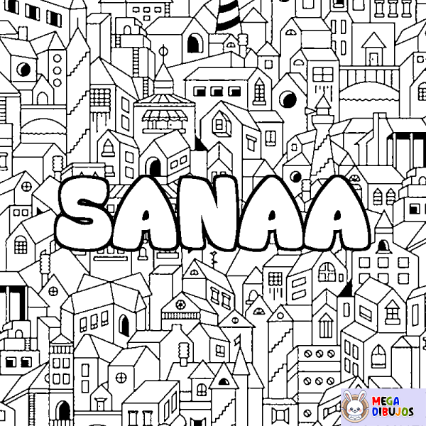 Coloración del nombre SANAA - decorado ciudad