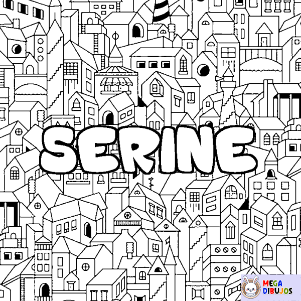 Coloración del nombre SERINE - decorado ciudad