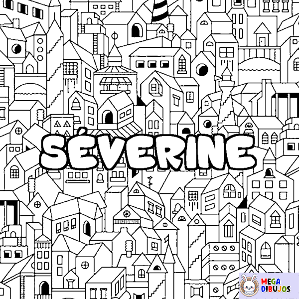 Coloración del nombre S&Eacute;VERINE - decorado ciudad