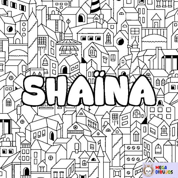 Coloración del nombre SHA&Iuml;NA - decorado ciudad