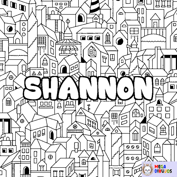 Coloración del nombre SHANNON - decorado ciudad