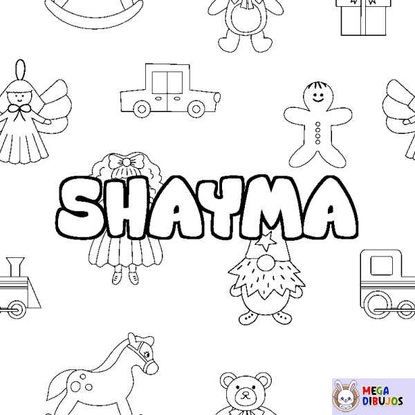 Coloración del nombre SHAYMA - decorado juguetes