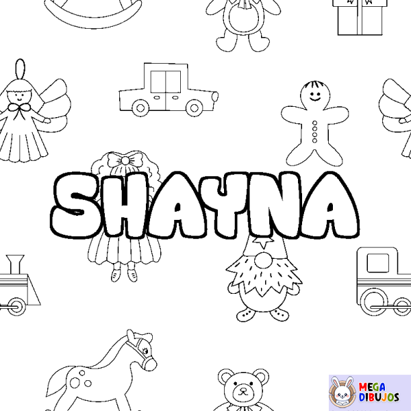 Coloración del nombre SHAYNA - decorado juguetes