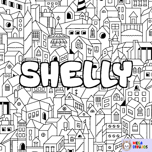 Coloración del nombre SHELLY - decorado ciudad