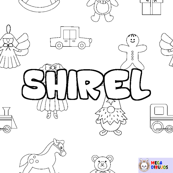 Coloración del nombre SHIREL - decorado juguetes