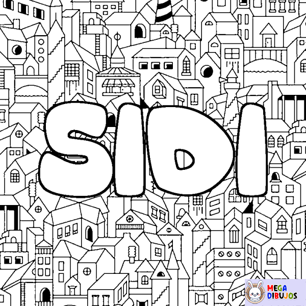 Coloración del nombre SIDI - decorado ciudad