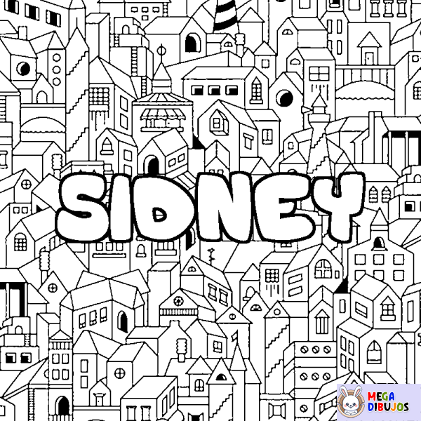 Coloración del nombre SIDNEY - decorado ciudad