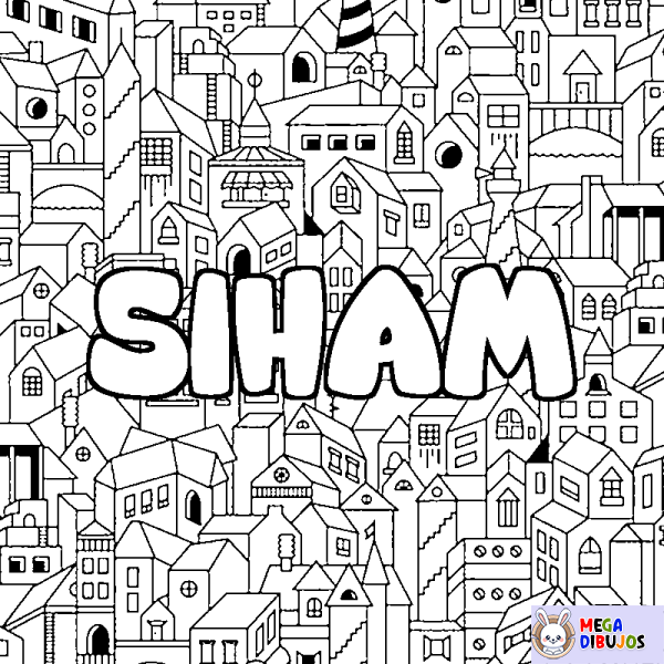 Coloración del nombre SIHAM - decorado ciudad