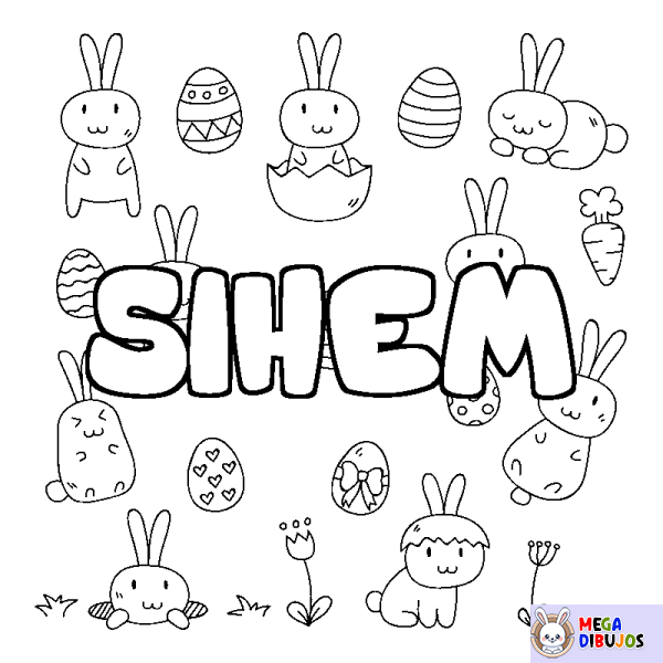 Coloración del nombre SIHEM - decorado Pascua