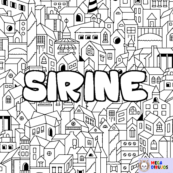 Coloración del nombre SIRINE - decorado ciudad