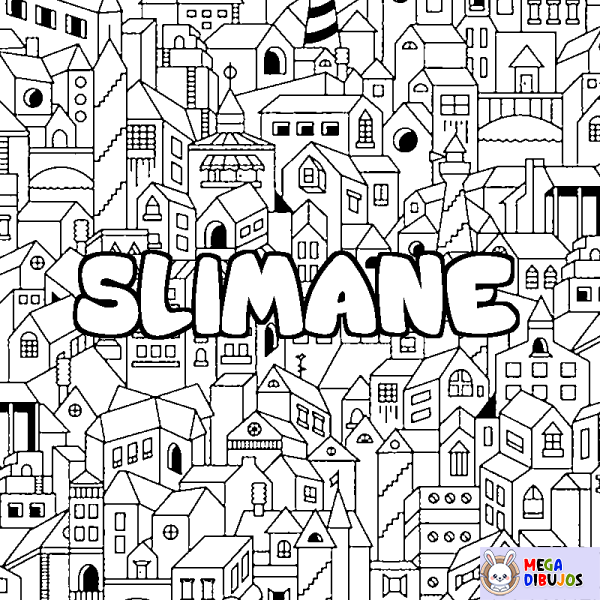 Coloración del nombre SLIMANE - decorado ciudad