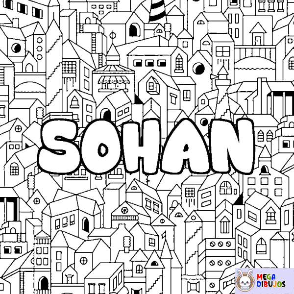 Coloración del nombre SOHAN - decorado ciudad