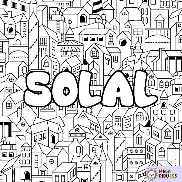 Coloración del nombre SOLAL - decorado ciudad