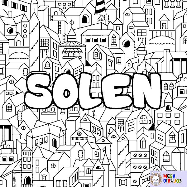 Coloración del nombre SOLEN - decorado ciudad