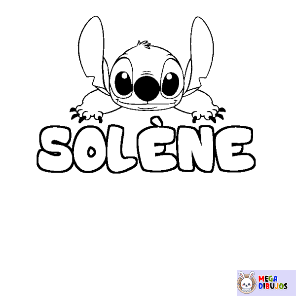 Coloración del nombre SOL&Egrave;NE - decorado Stitch