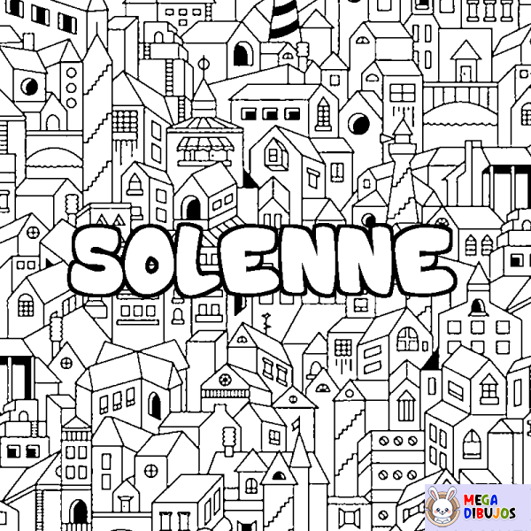 Coloración del nombre SOLENNE - decorado ciudad