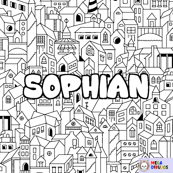 Coloración del nombre SOPHIAN - decorado ciudad