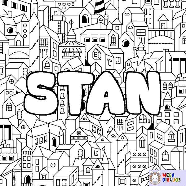 Coloración del nombre STAN - decorado ciudad