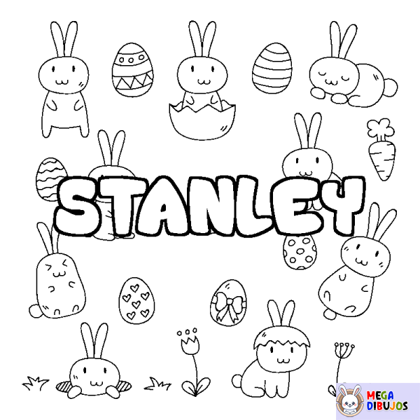 Coloración del nombre STANLEY - decorado Pascua