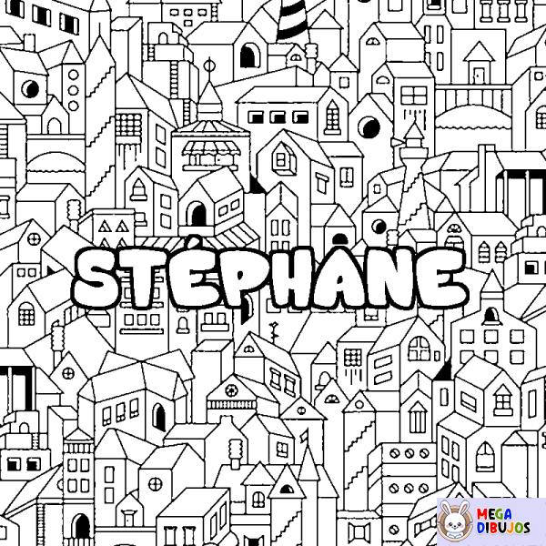 Coloración del nombre ST&Eacute;PHANE - decorado ciudad