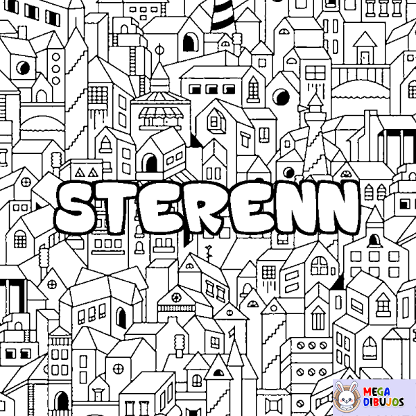 Coloración del nombre STERENN - decorado ciudad