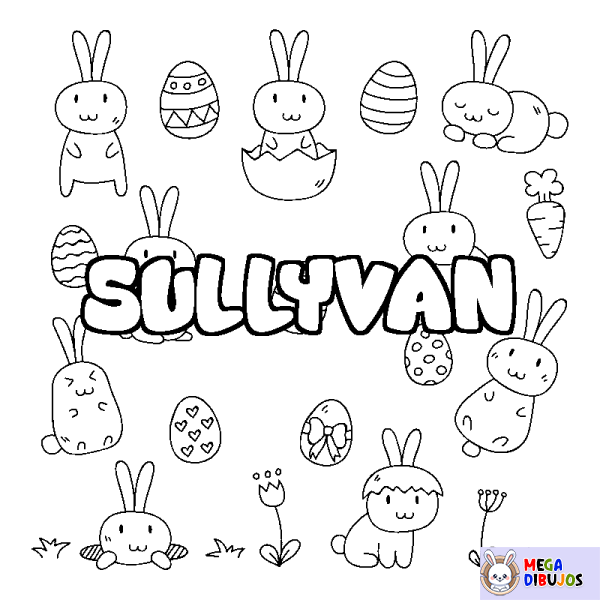 Coloración del nombre SULLYVAN - decorado Pascua