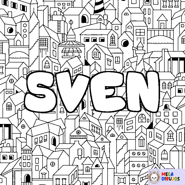 Coloración del nombre SVEN - decorado ciudad