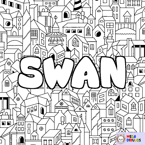 Coloración del nombre SWAN - decorado ciudad