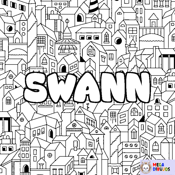 Coloración del nombre SWANN - decorado ciudad