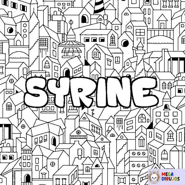 Coloración del nombre SYRINE - decorado ciudad