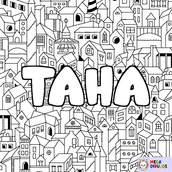 Coloración del nombre TAHA - decorado ciudad