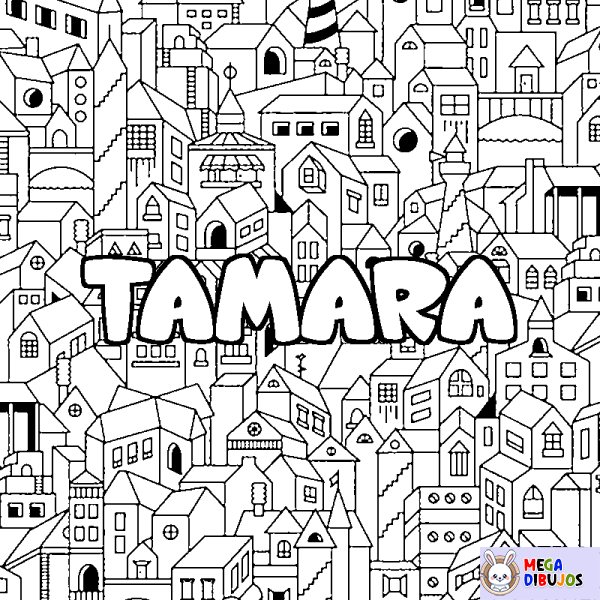 Coloración del nombre TAMARA - decorado ciudad