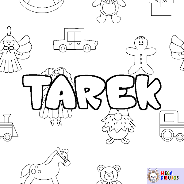 Coloración del nombre TAREK - decorado juguetes