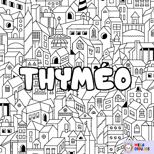 Coloración del nombre THYM&Eacute;O - decorado ciudad