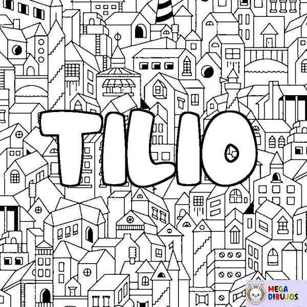 Coloración del nombre TILIO - decorado ciudad