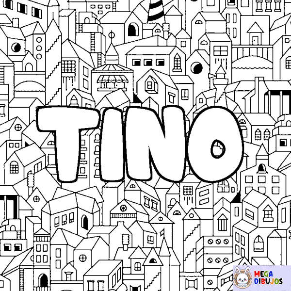 Coloración del nombre TINO - decorado ciudad