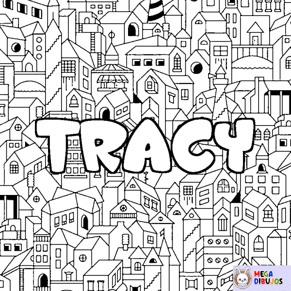 Coloración del nombre TRACY - decorado ciudad