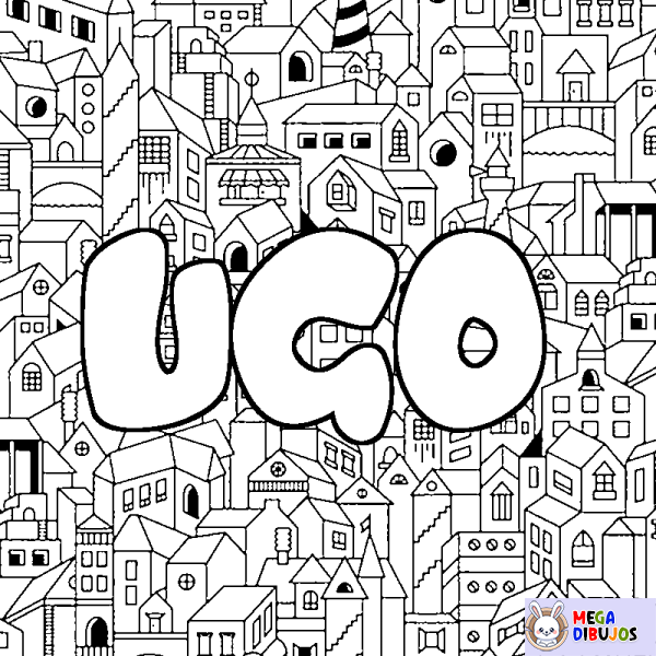 Coloración del nombre UGO - decorado ciudad