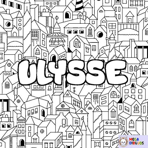 Coloración del nombre ULYSSE - decorado ciudad