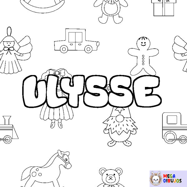 Coloración del nombre ULYSSE - decorado juguetes