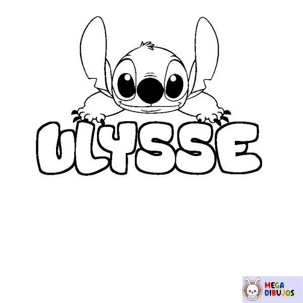 Coloración del nombre ULYSSE - decorado Stitch