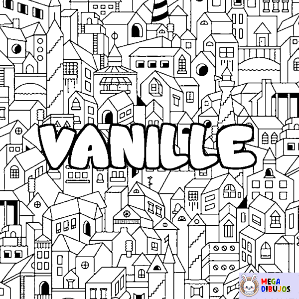 Coloración del nombre VANILLE - decorado ciudad