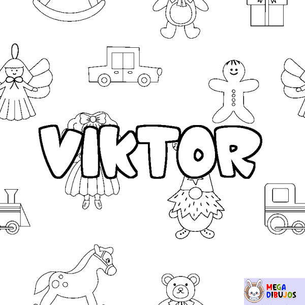 Coloración del nombre VIKTOR - decorado juguetes