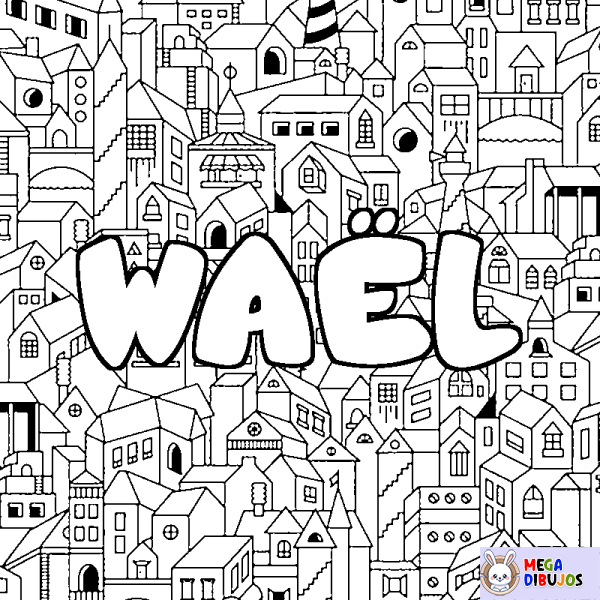 Coloración del nombre WA&Euml;L - decorado ciudad