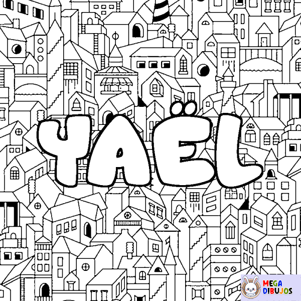 Coloración del nombre YA&Euml;L - decorado ciudad