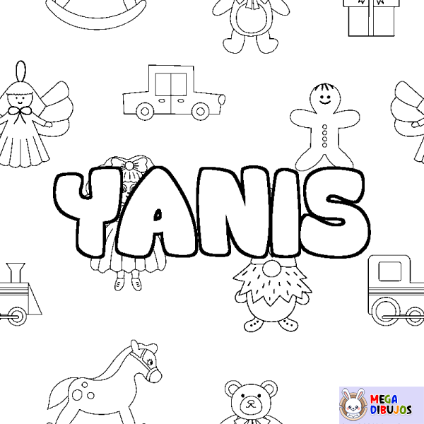 Coloración del nombre YANIS - decorado juguetes